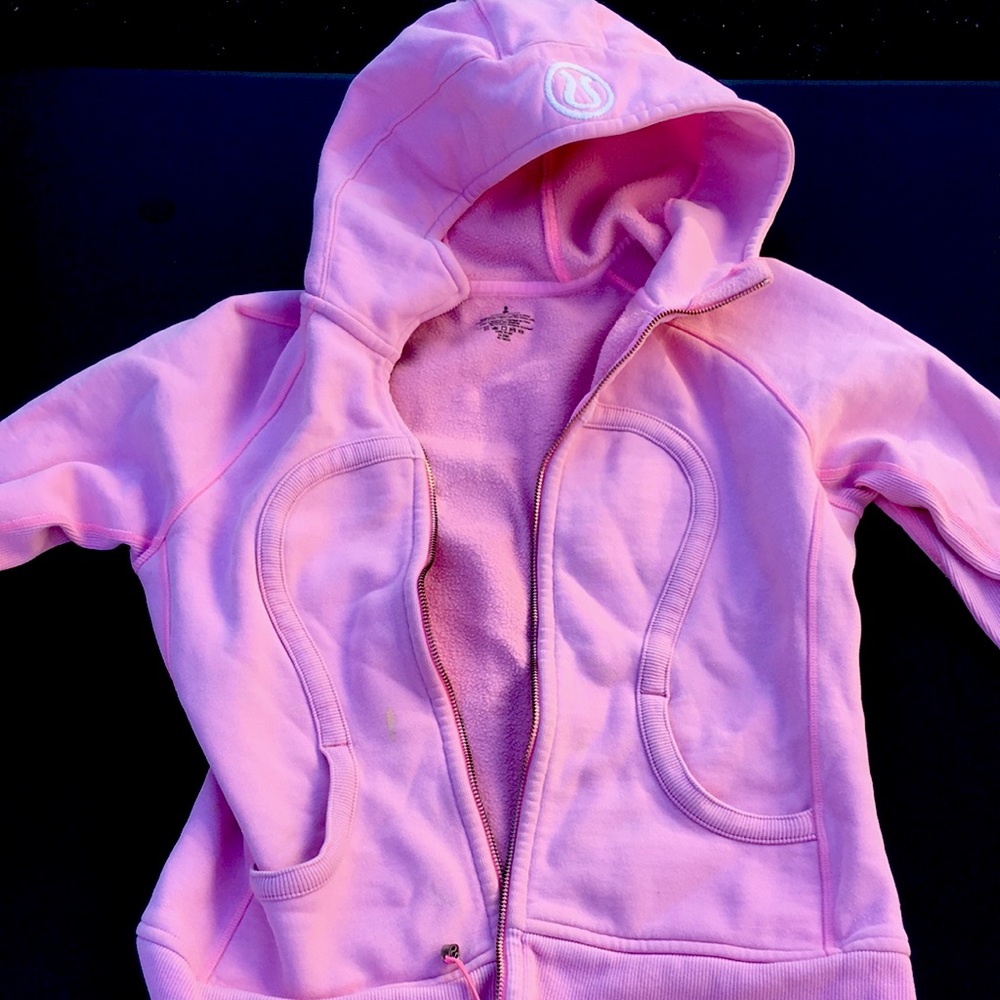 Vintage pink Lululemon scuba hoodie